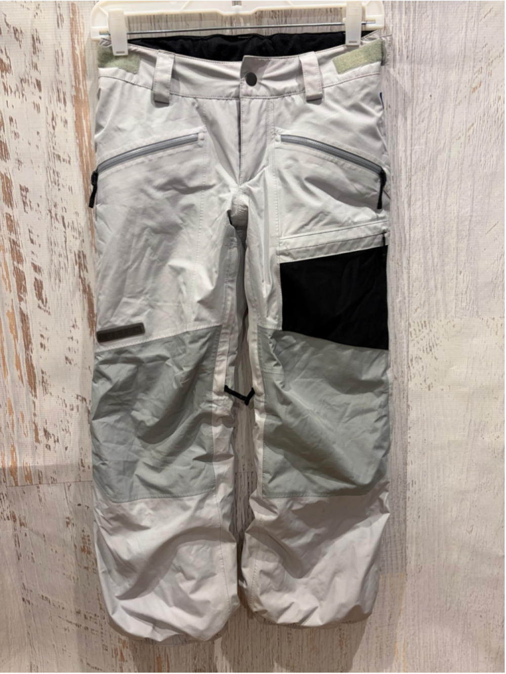 Kid’s Burton Goretex Ski Snow Pants White Black Size S- Room to Grow